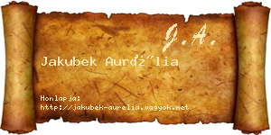 Jakubek Aurélia névjegykártya